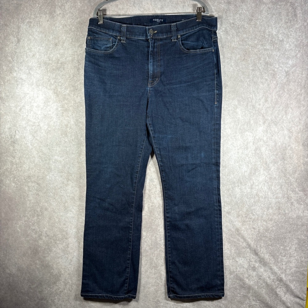 Fidelity Denim Jeans Mens 38 Blue Jimmy Slim Straight Dark Wash Revolution Rinse